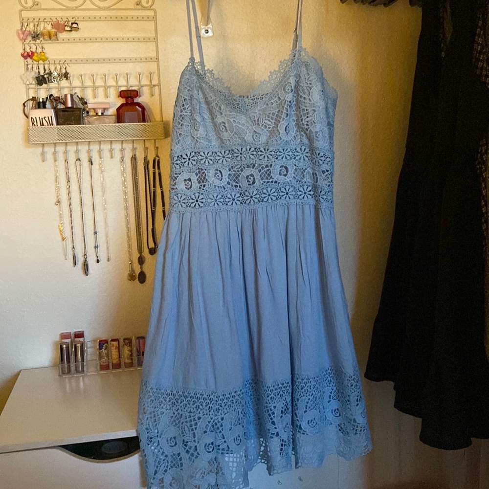 Rue 21 Baby Blue Cut out Dress
